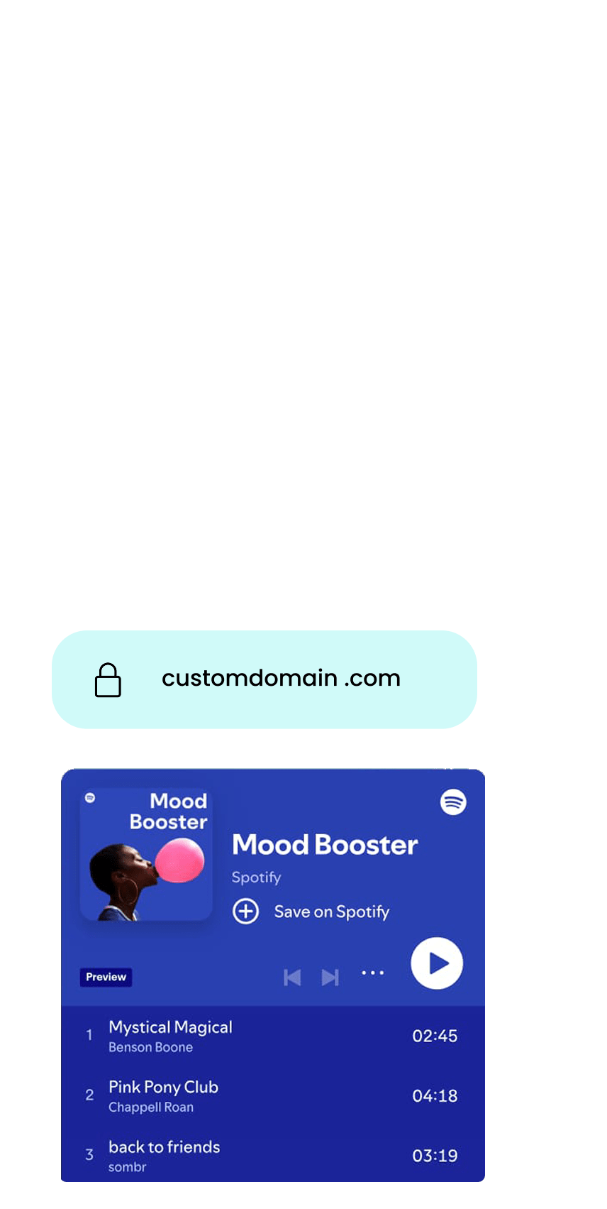 Screenshot of biolink page examples