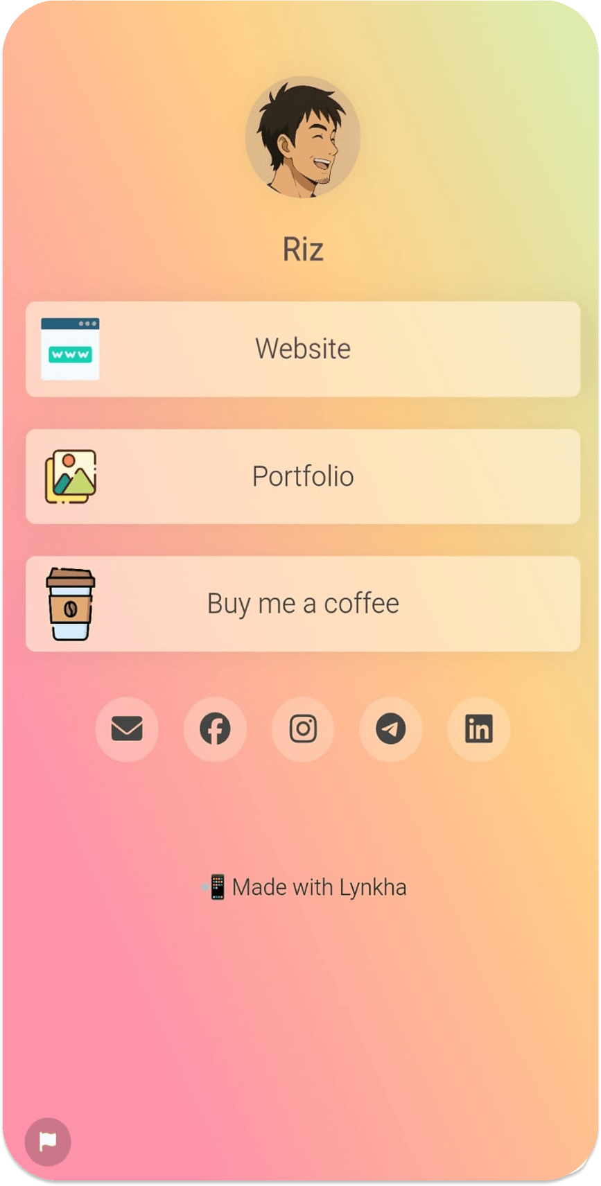 Screenshot of biolink page examples